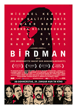 Plakatmotiv: Birdman oder (Die unverhoffte Macht der Ahnungslosigkeit) (2014)