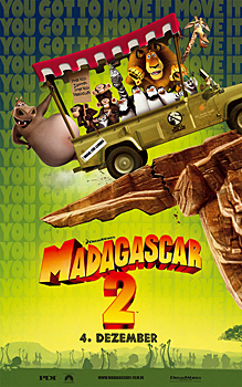 Kinoplakat: Madagascar 2 - Flucht nach Afrika