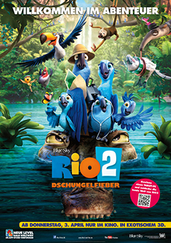 Kinoplakat: Rio 2 – Dschungelfieber Kinoplakat: Rio 2 – Dschungelfieber
