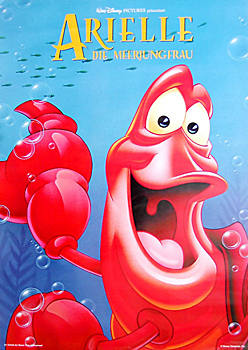 Plakatmotiv: Arielle, die Meerjungfrau (mit Krabbe Sebastian)