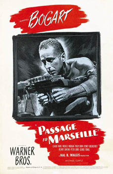 Kinoplakat (US): Passage to Marseille – Fahrkarte nach Marseille (1944)