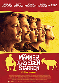Plakatmotiv: Männer die auf Ziegen starren (2009)