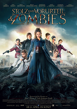 Kinoplakat: Stolz und Vorurteil & Zombies