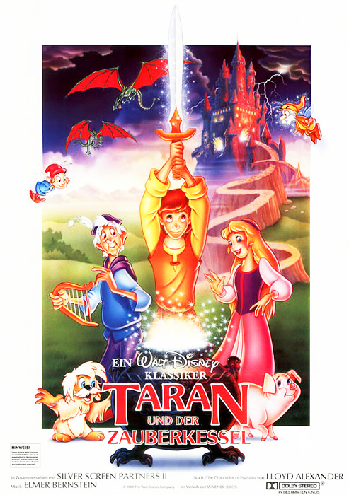 Kinoplakat: Taran und der Zauberkessel